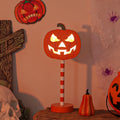 Lampe bois LED citrouille et crâne, Halloween