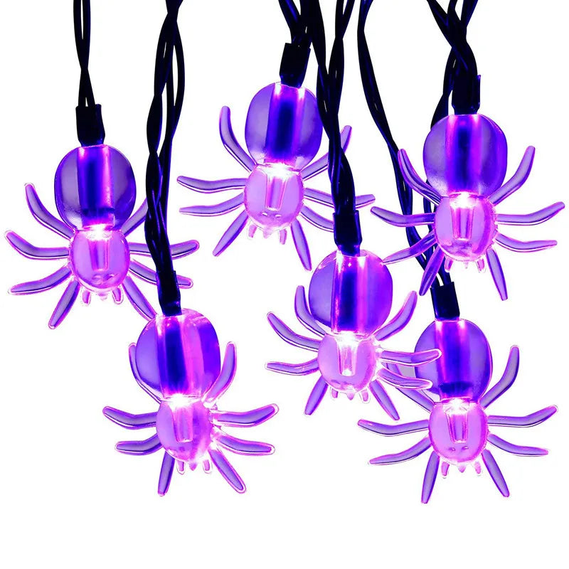 Guirlande lumineuse LED araignée, Halloween