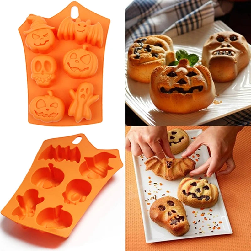 Moule silicone citrouille et fantôme, Halloween