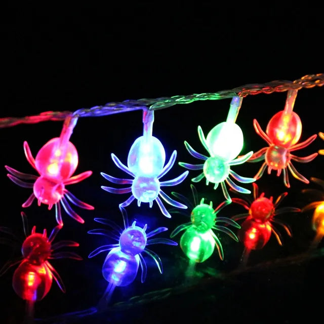 Guirlande lumineuse LED araignée, Halloween
