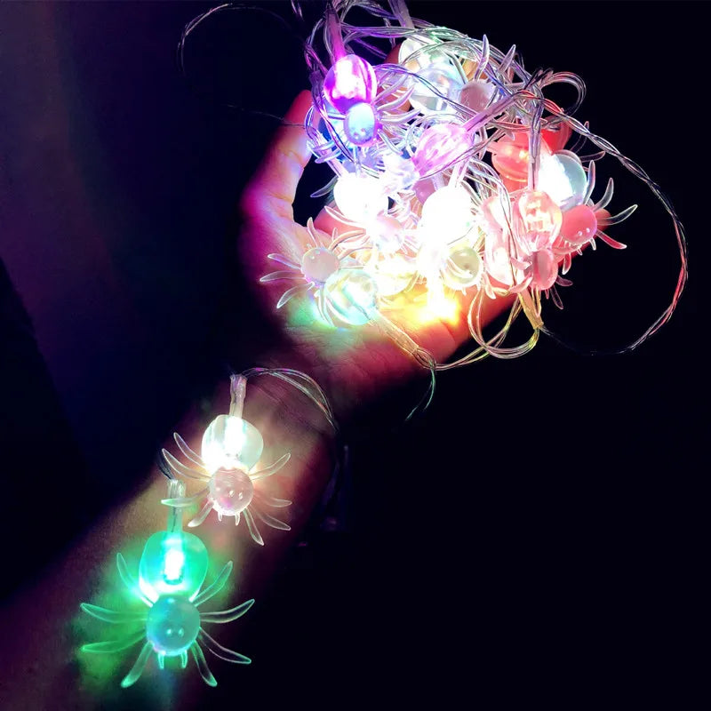 Guirlande lumineuse LED araignée, Halloween