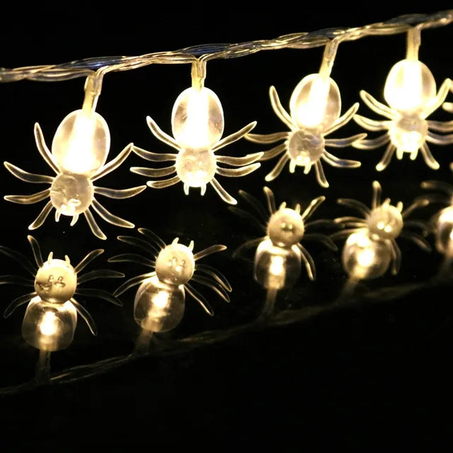 Guirlande lumineuse LED araignée, Halloween